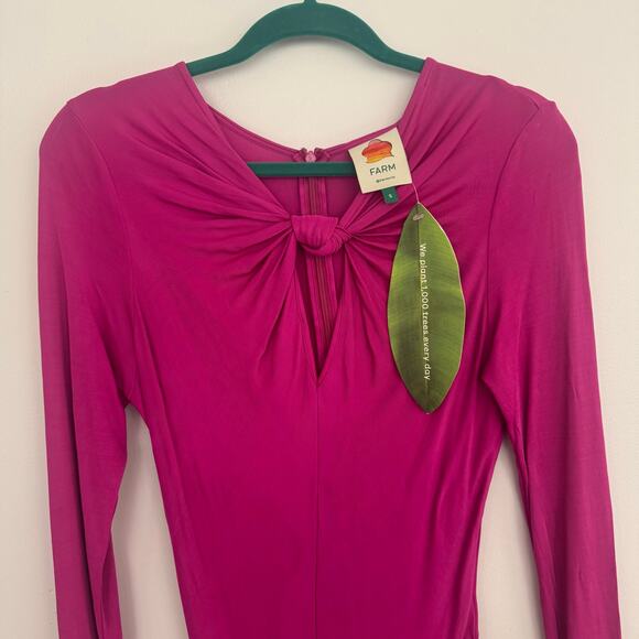 Farm Rio Long Sleeve Bodysuit in Pink - Picture 3 of 8
